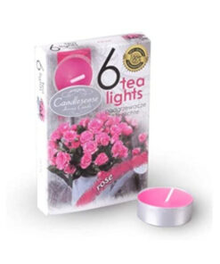 Candlesense Rose Scented Tealights - Set of 6