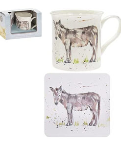 Country Donkey Mug & Coaster Gift Set