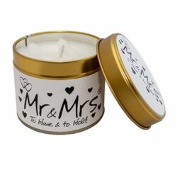 Lily Flame Mr & Mrs Tin candle