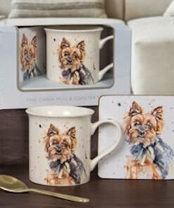 Mans Best Friend Yorkie Mug & Coaster