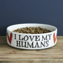 Sweet William I Love My Humans - Large Dog Bowl