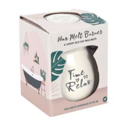 Alternative view of Time to Relax Pacific Breeze Eco Soy Wax Melt Burner Gift Set