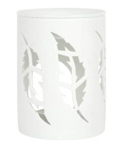White Feather Cut Out Oil / Wax Melt Burner