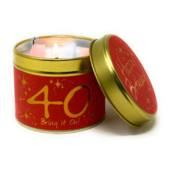 Lily Flame Happy Birthday 40 Tin Candle