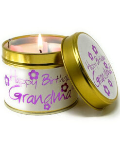 Lily Flame Happy Birthday Grandma Tin Candle